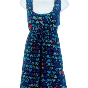 NO BOUNDERIES  Women Summer Dress Sleeveless  XL Blue  Empire  Waist Tie Back